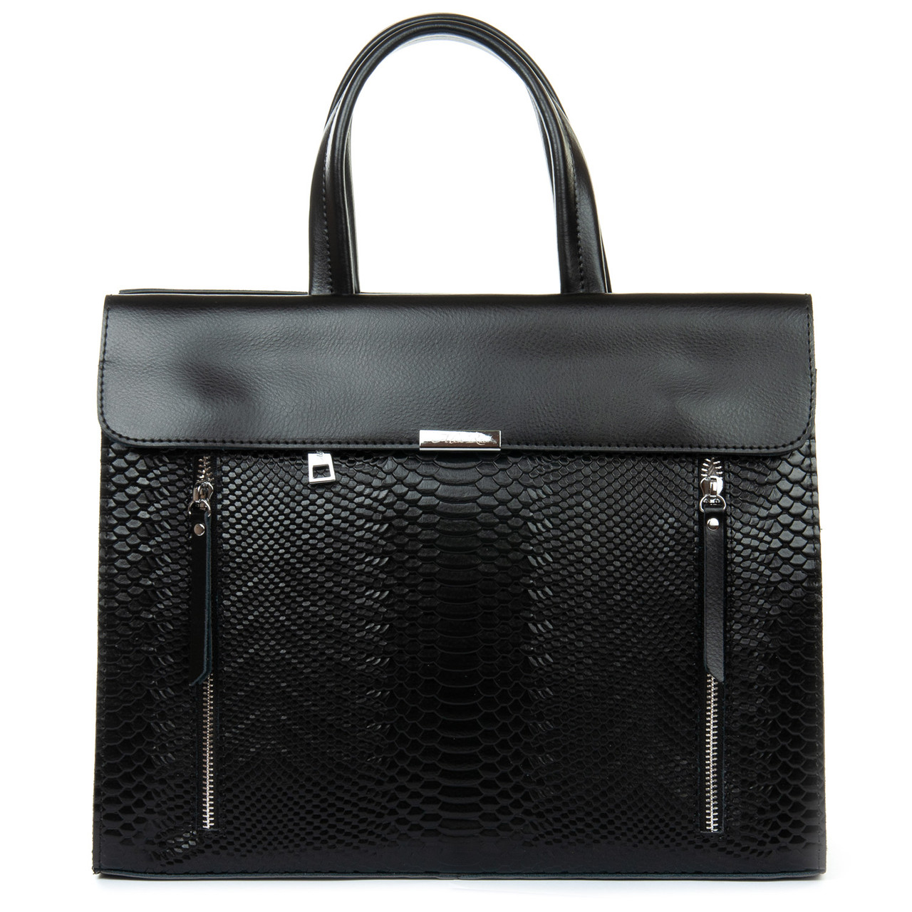 Жіноча шкіряна сумка 5052 black.Купити жіночі сумки гуртом і в роздріб із натуральної шкіри в Україні, фото 1