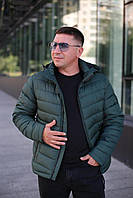 Чоловіча стьобана, тепла куртка Еврозима Black Vinyl С24-2561CQG (графен)