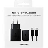 Мережевий зарядний пристрій Samsung EP-T4511XBEGEU Black, 45W + кабель USB Type-C, фото 5