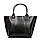 Жіноча шкіряна сумка  3205 black .Купити жіночі сумки гуртом і в роздріб із натуральної шкіри в Україні, фото 3