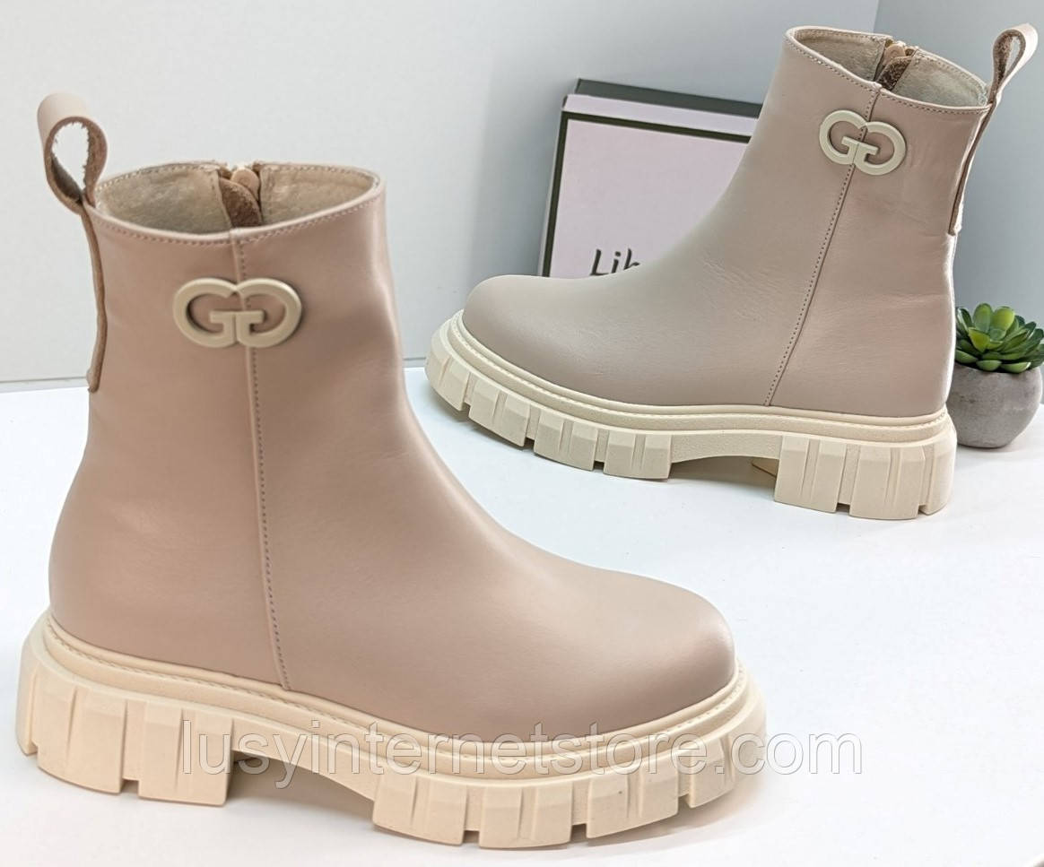 Черевики шкіряні жіночі демісезонні від виробника модель УН24-104, фото 1