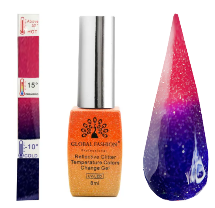 Гель лак Temperature Color Change Disco, Global Fashion 8 мл, 220