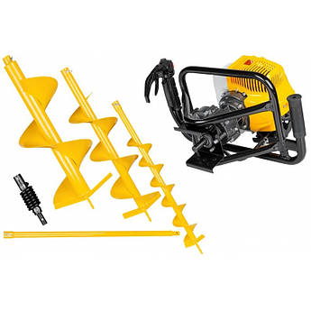 Мотобур Asaka 4,9 кВт / 6,7 к.с. ASGD670 — 3 бури, подовжувач, пружинний амортизатор у комплекті