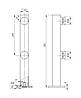 ODF-02-36-02-H360 Стійки для скла на конекторах Н360, поліровані, фото 2