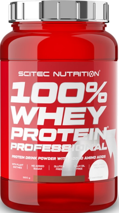 Концетрат сивороткового протеїну Scitec 100% Whey Protein Professional 920 г шоколадне печиво з кремом
