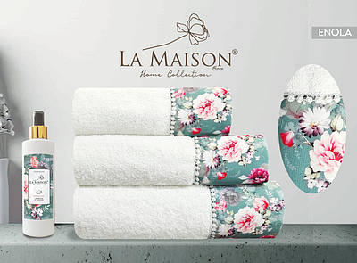 Подарунковий набір рушників La Maison з ароматом Enola Ekru (3 шт)