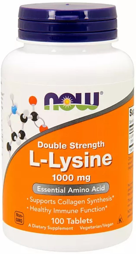 L-Лізин NOW L-Lysine 1000 mg 100 таб