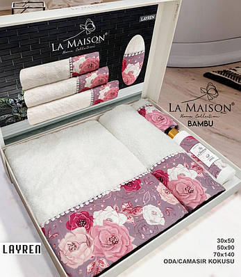 Подарунковий набір рушників La Maison з ароматом Layren (3 шт)