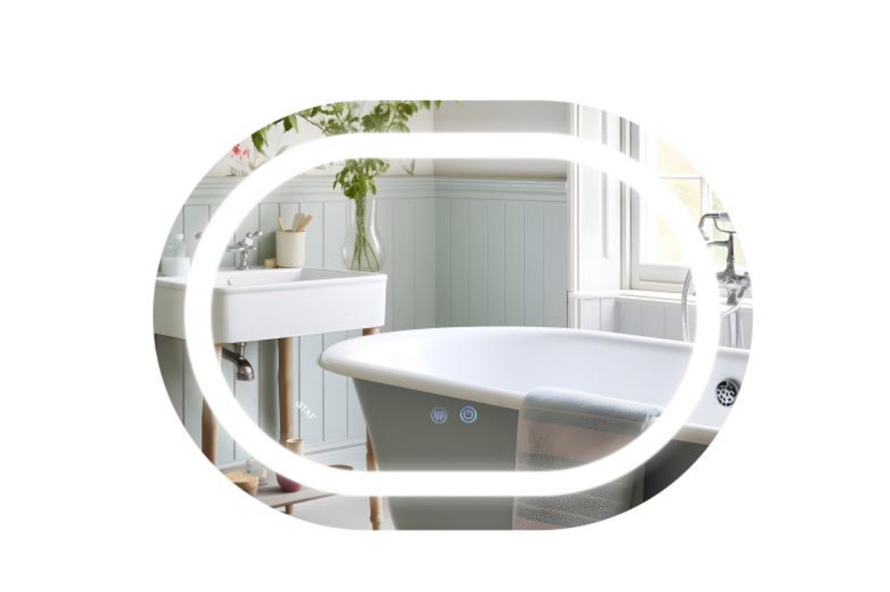 Qtap Gemini дзеркало з LED-підсвіткою
, з антизапотіванням, з димером, рег. темп. кольору (3000-6500 K) 500х700 R