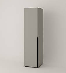 Сучасна сіра однодверна шафа-пенал з полицями для речей CH-50 з довгими ручками Сан Маріно