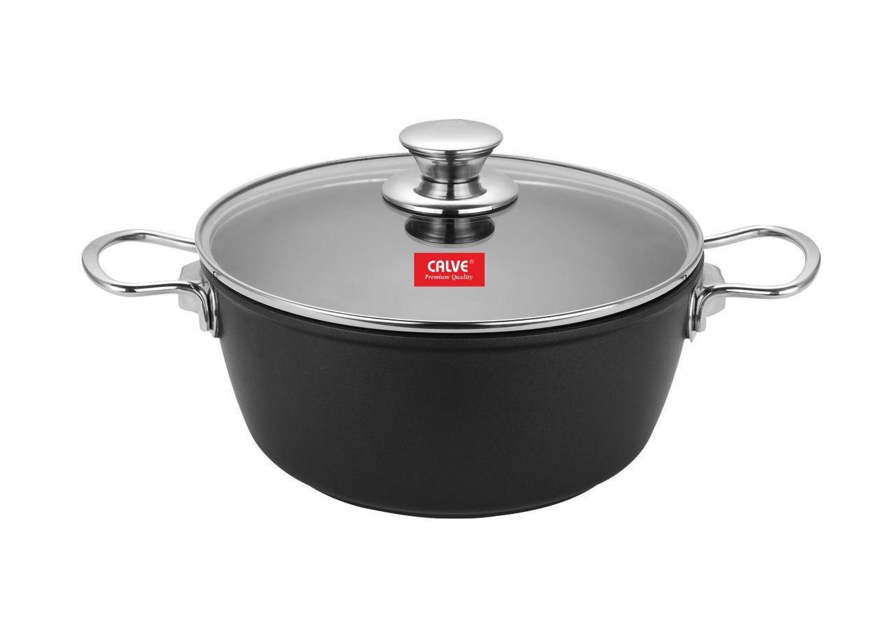 Каструля Calve CL-1136, 3 л, 20 см, алюмінієва з кришкою та антипригарним покриттям