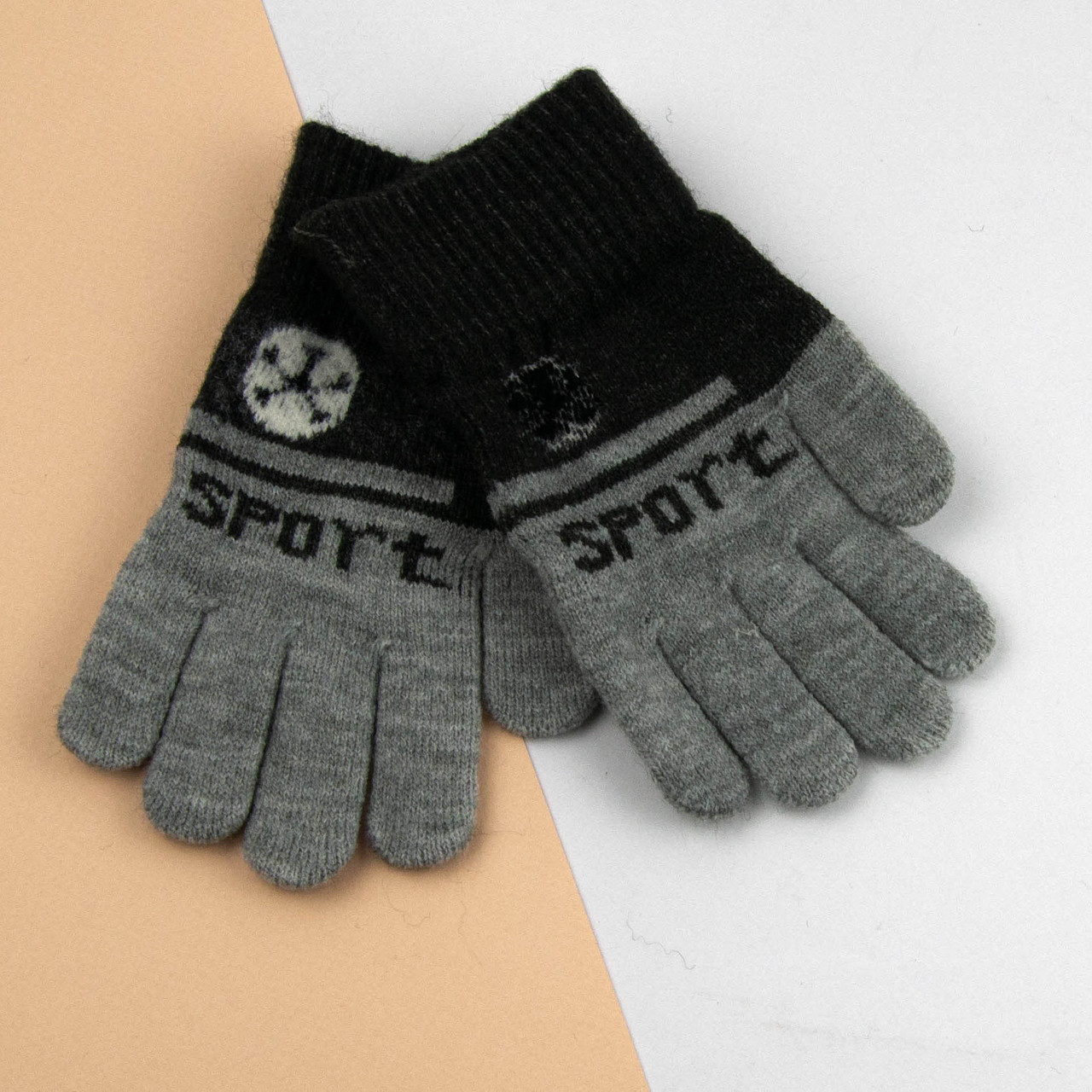 Рукавички дитячі для хлопчиків 6-9 років (арт. 24-8-001) чорні