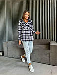 Жіноча молодіжна сорочка в клітинку з кишенями на грудях (р. 42-48) 2131077, фото 5