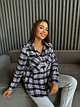 Жіноча молодіжна сорочка в клітинку з кишенями на грудях (р. 42-48) 2131077, фото 3