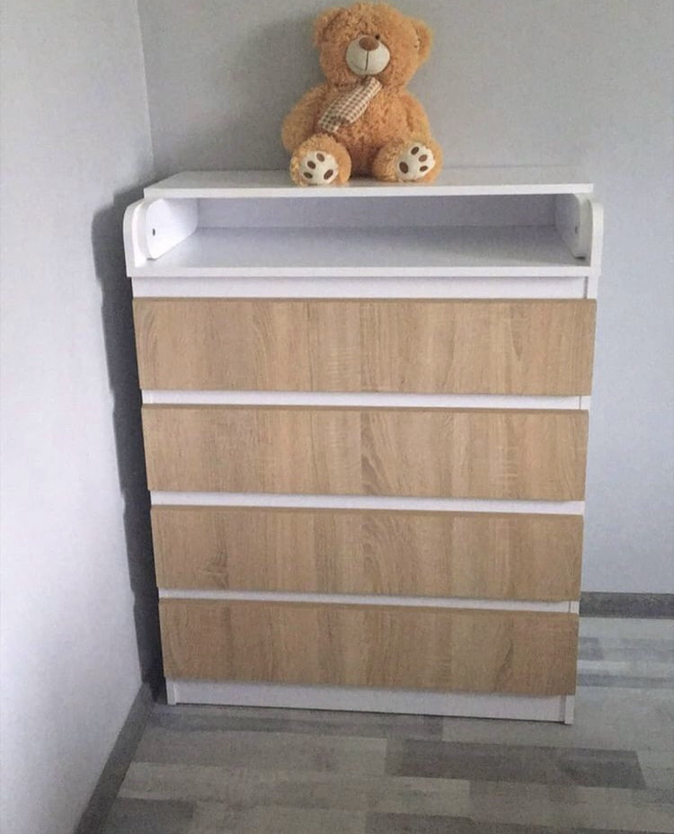 Сповивальний комод Baby Comfort CLASSIC SOFT білий + дуб сонома