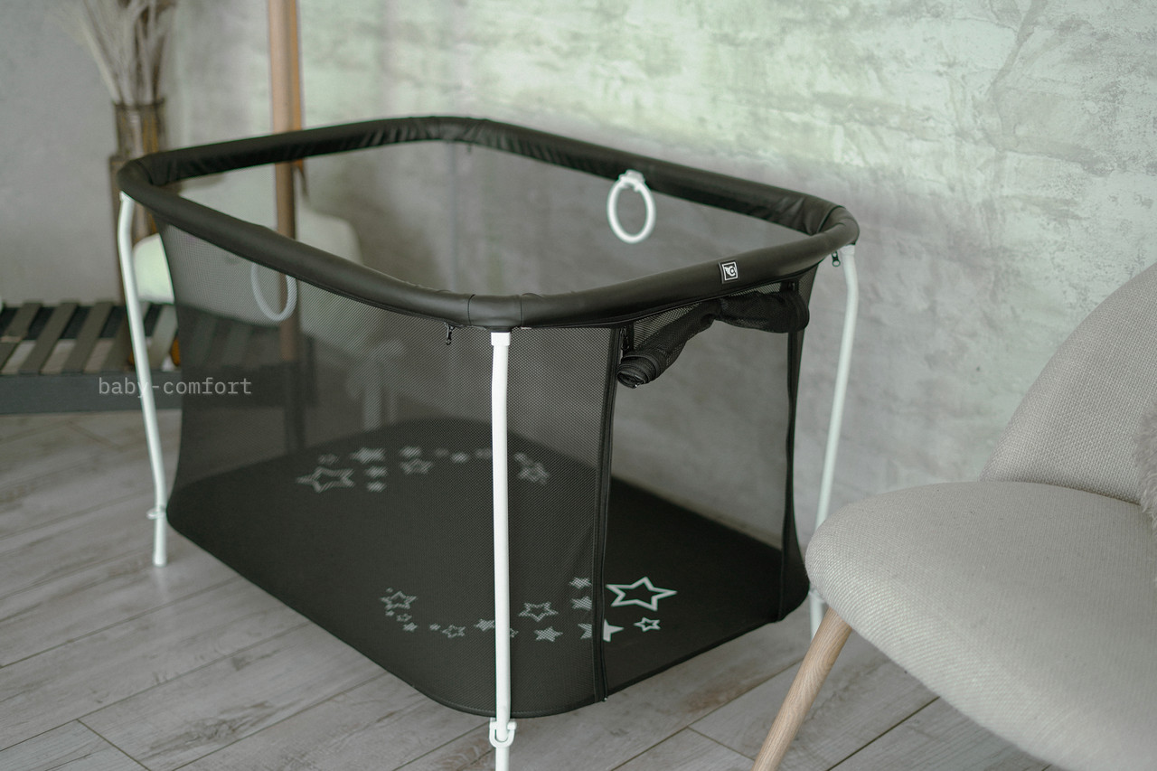 Манеж дитячий екошкіра чорний Ангеліна Україна