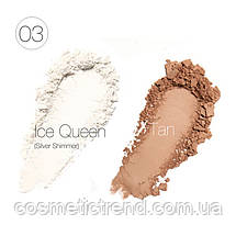 Focallure хайлайтер/бронзер Ice Queen Silver Shimmer/Tan палітра для макіяжу 2х1 Bling Highlight&Contour No03, фото 3