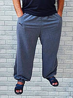 Спортивные мужские штаны оптом баттал джоггеры с карманами низ на резинке (серые темно серые) р.60 64