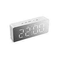 Годинник з будильником, термометром та дзеркалом Bass Polska BH 11110