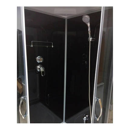 Душовий бокс Atlantis AKL 50P ECO GR 90х90х225 см на глибокому піддоні тоноване скло розсувні двері, фото 2