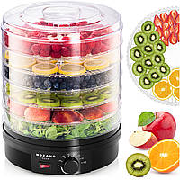 Сушарка Mozano Food Dehydrator 500 W Czarna дегідрататор для овочів фруктів грибів R_2375