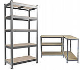 Стелаж металевий на 5 полиць 180 X 90 X 40 см 175кг MIR-RMG175, фото 9