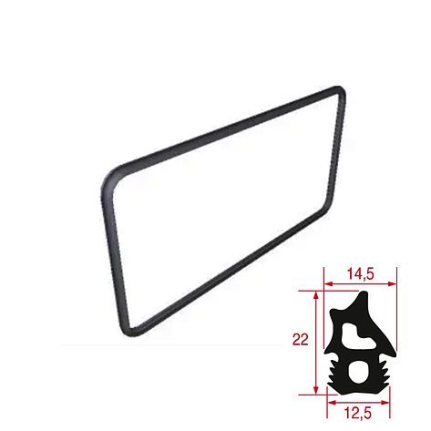 Ущільнювач двері термостійкий для пароконвектомата Unox XEVC-0711 (арт. KGN1630A, KGN1564A), фото 1