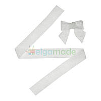 Стрічка з люрексом БІЛА, 25 мм