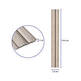 Рейка декоративна PS 2900х120х12мм Сріблястий дуб SW-00002143-, фото 3