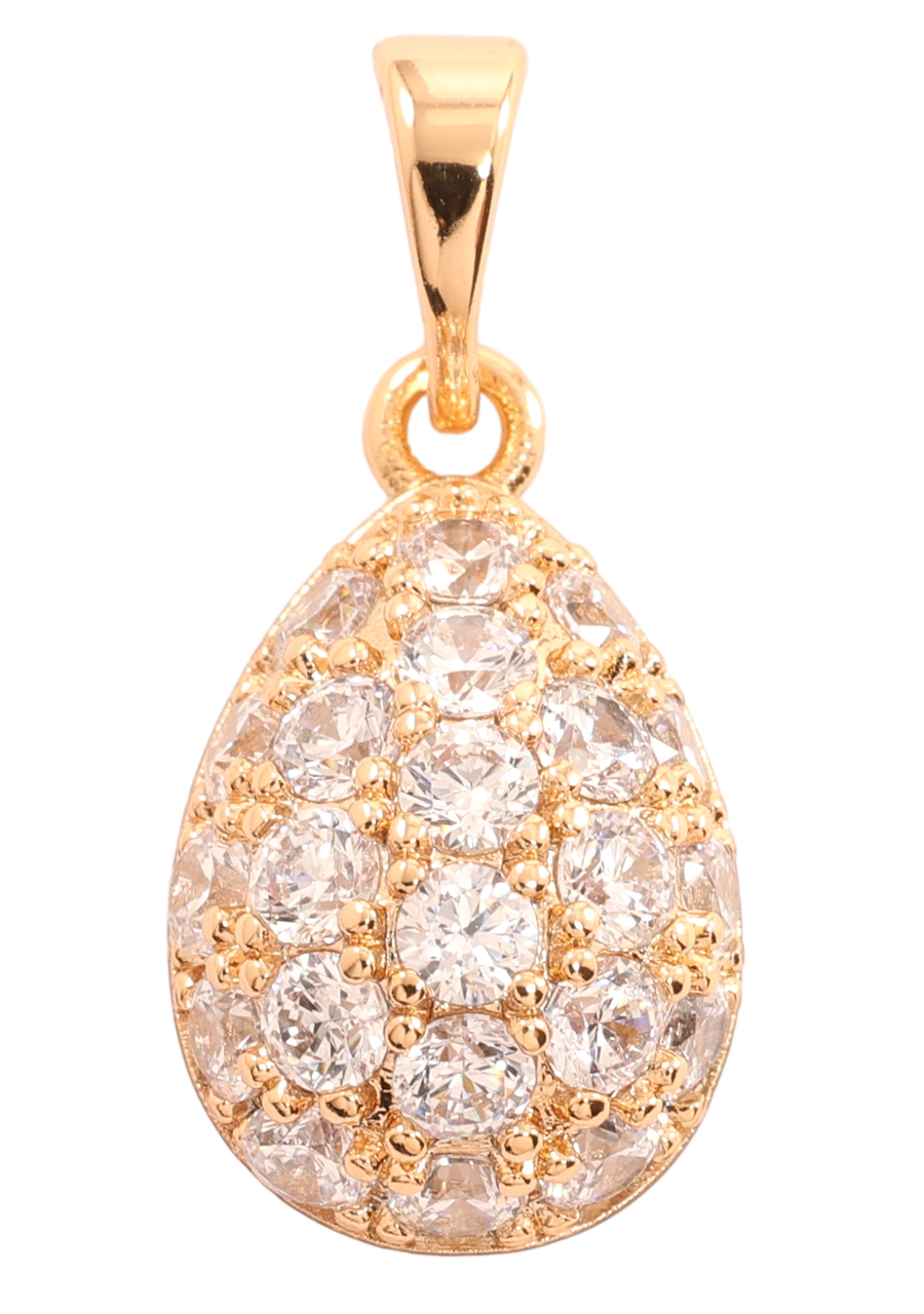 Кулон Xuping Позолота 18K «Крапелька з інкрустацією цирконієм» для ланцюжка до 5мм