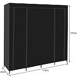 Текстильна складна шафа-гардероб 170×170×40 см, 14 полиць, фото 2