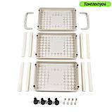 Етажерка мобільна триярусна універсальна пластикова 41х25х72см Слонова кістка SW-00002435, фото 6