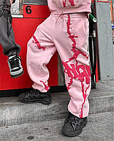 Спортивний костюм оверсайз Harajuku рожевий, фото 3