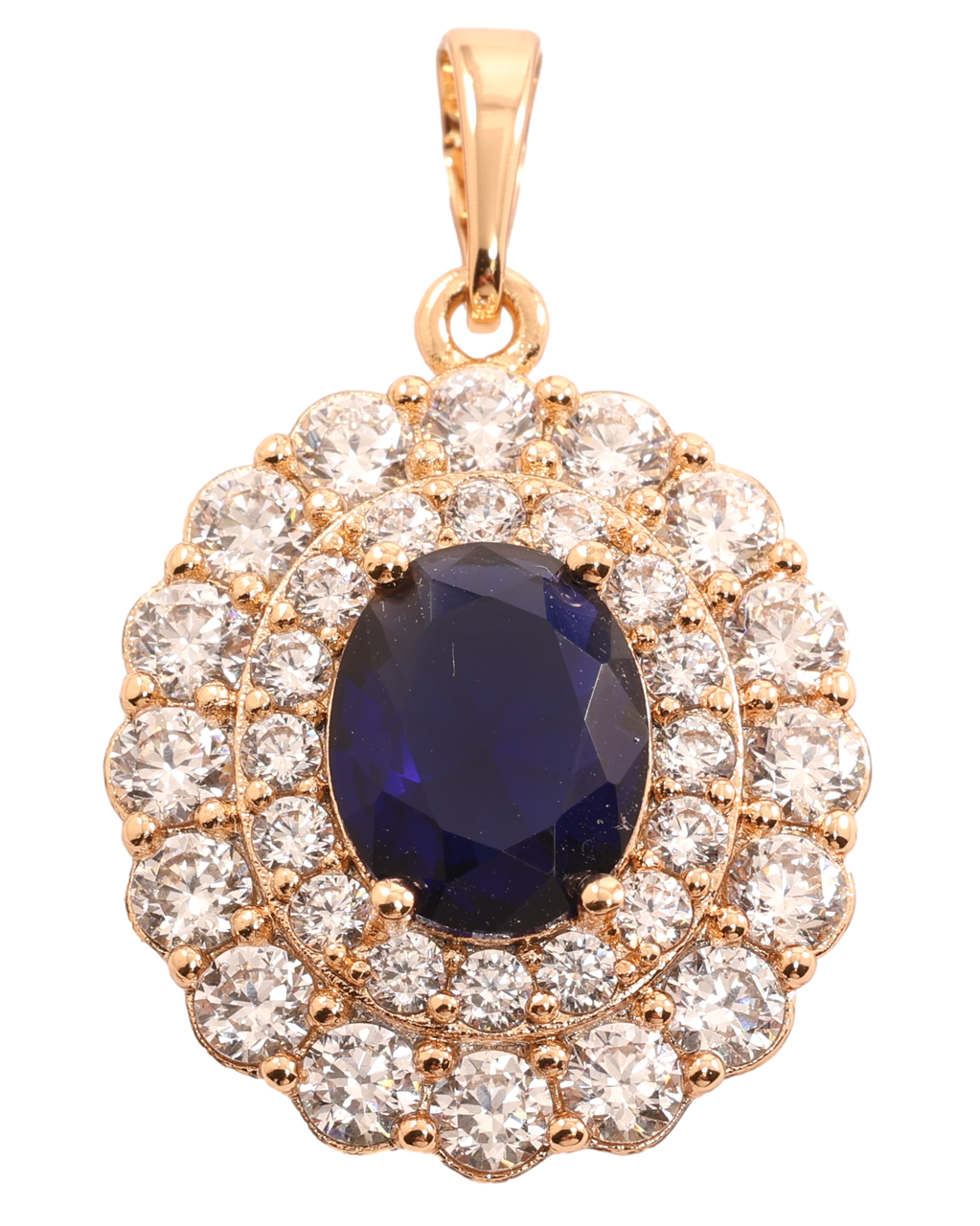 Кулон Xuping Позолота 18K «Інкрустація цирконієм з синім фіанітом» для ланцюжка до 6мм