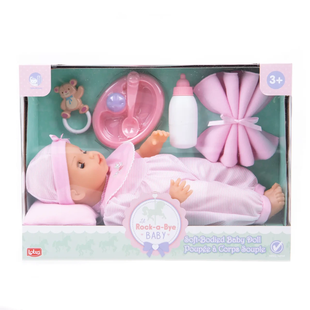 Пупс Lotus Onda м'який у наборі з аксесуарами, 38см, фото 1
