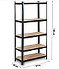 Стелаж металевий 180x90x30 5 полиць (чорний), фото 3