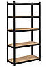 Стелаж металевий 180x90x30 5 полиць (чорний), фото 5