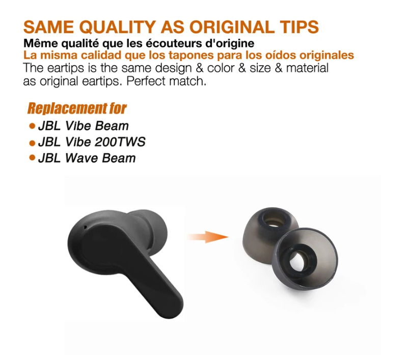 Силіконові амбушури насадки JBL Vibe 200TWS JBL Wave Beam 2 JBL Vibe Beam Wave 200 TWS JBL Tune Buds 2, фото 1