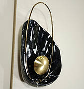 Сучасний чорний світильник "Камінь" (918-VP127 BK)