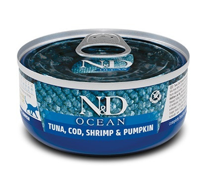 Вологий беззерновий корм Farmina (Фарміна) Grain Free Ocean для кішок, з тунцем, креветками та гарбузом 70 гр