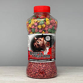 Родентицид Смерть гризунам зерно червоне+гранули 400г (Агромаксі)