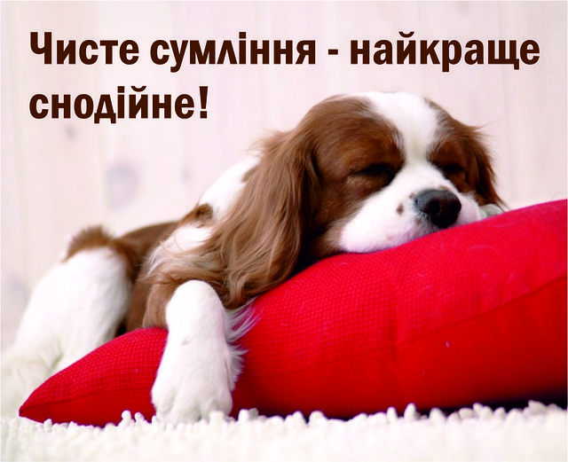 Міні-листівка: Чисте сумління - найкраще снодійне! # 106
