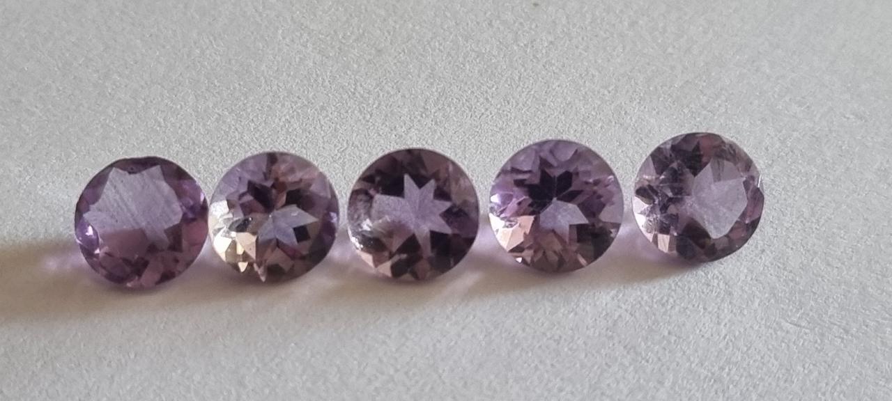 Природний аметист 8 мм круг 1 шт.