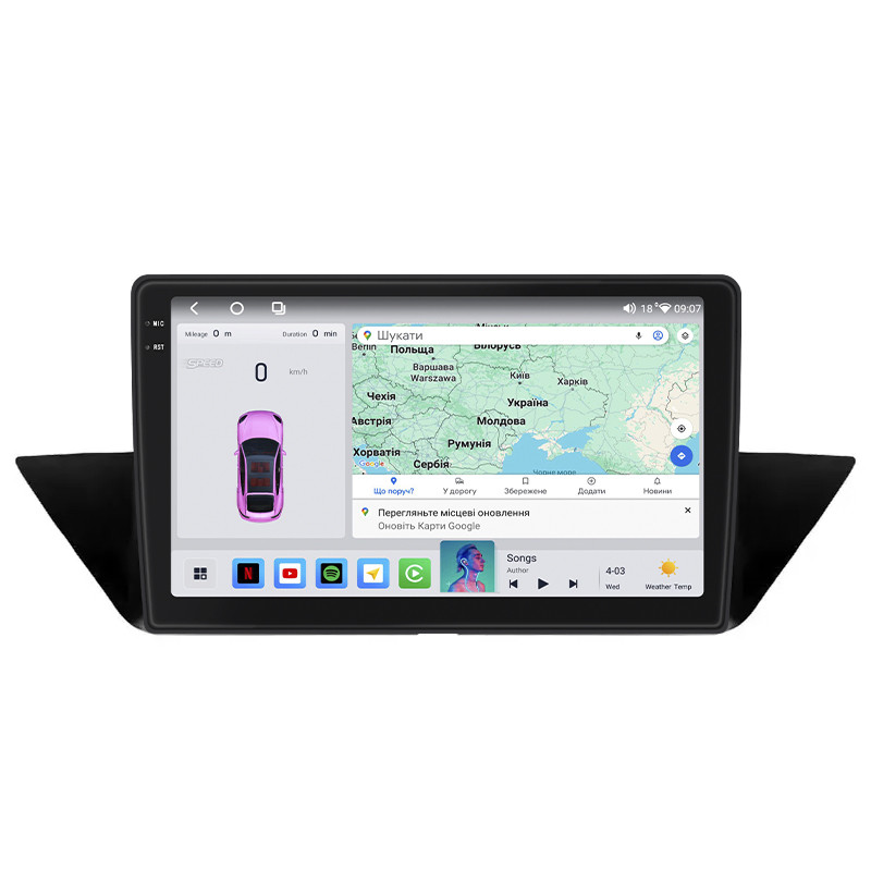 Штатна магнітола Lesko для BMW X1 I (E84) Рестайлінг 2012-2015г 10" 4/64 QLED CarPlay 4G Wi-Fi GPS 360 Prime