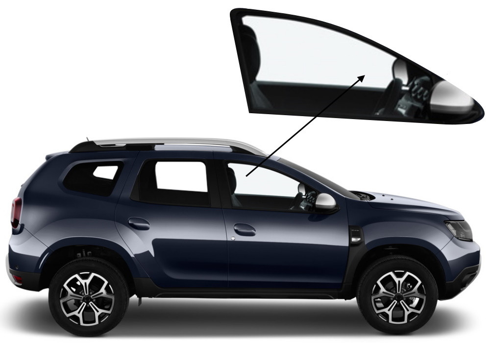 Бічне скло Renault Duster 2018-2023 передніх дверей праве, фото 1