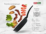 Сковорода з антипригарним покриттям та скляною кришкою 22 см Brizoll Sky, фото 8