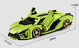 Конструктор Спортивна машина на 1168 деталей, зелена, фото 3