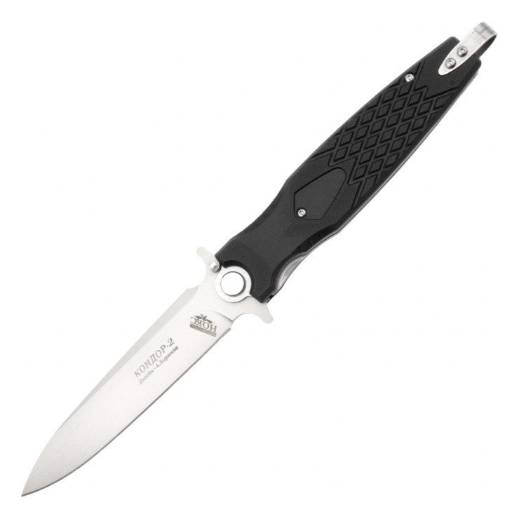 Розкладний ніж Нокс Кондор-2 2255A з кліпсою 26см Black (7_01067)