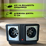 Звуковий відлякувач від мишей щурів, апарат в розетку проти мишей в приміщенні DualSonic, фото 6