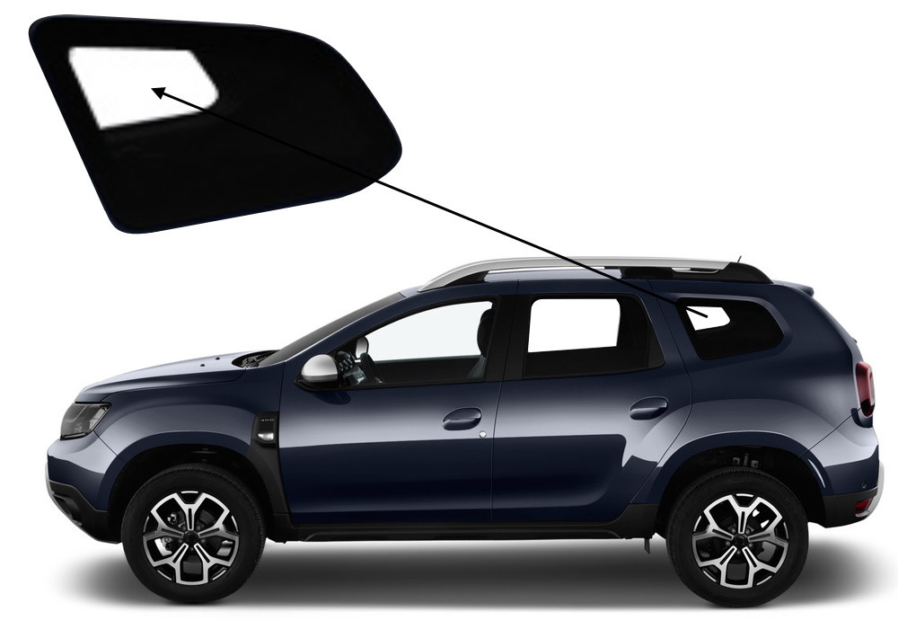 Бічне скло Renault Duster 2018-2023 салону заднє ліве, фото 1